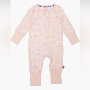 Magnetic Me Coral Floral Convertible Footie in 18-24 month
